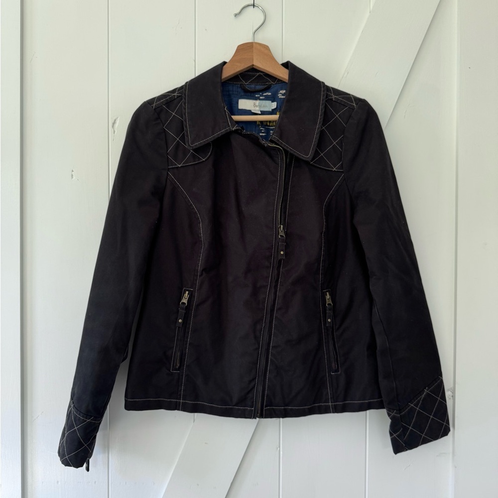 Boden Black Utility Jacket Asymmetrical Design